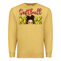 Antique Gold Softball Mom Premium Sweatshirt - BundleAndBundleShop