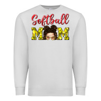 Dove Grey Softball Mom Premium Sweatshirt - BundleAndBundleShop
