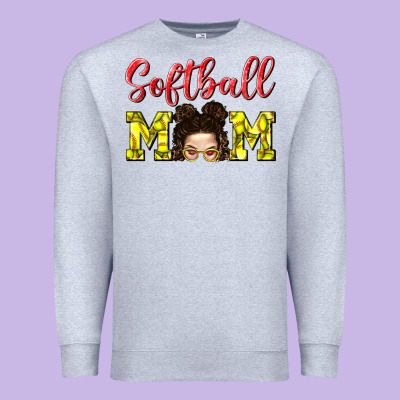 Softball Mom Premium Sweatshirt Designed By Bundleandbundleshop