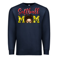 Navy Softball Mom Premium Sweatshirt - BundleAndBundleShop