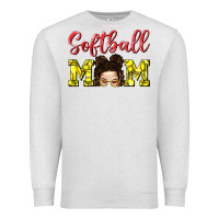 Oatmeal Heather Softball Mom Premium Sweatshirt - BundleAndBundleShop