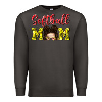 Smoke Softball Mom Premium Sweatshirt - BundleAndBundleShop