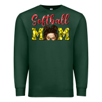 Sports Green Softball Mom Premium Sweatshirt - BundleAndBundleShop