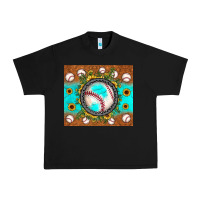 Black baseball turquoise sunflower Urban Heavy Tee - JahusDesignShop