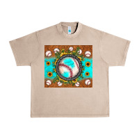 French Oak baseball turquoise sunflower Urban Heavy Tee - JahusDesignShop