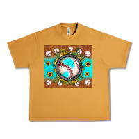 Peanut Butter baseball turquoise sunflower Urban Heavy Tee - JahusDesignShop