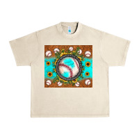 Sandshell baseball turquoise sunflower Urban Heavy Tee - JahusDesignShop