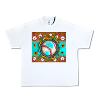 White baseball turquoise sunflower Urban Heavy Tee - JahusDesignShop