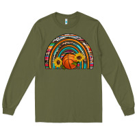 Army Green basketball rainbow Long Sleeve Tee - Artiststas