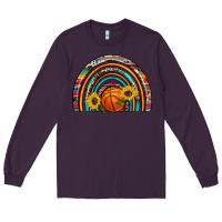 Plum basketball rainbow Long Sleeve Tee - Artiststas