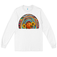 White basketball rainbow Long Sleeve Tee - Artiststas