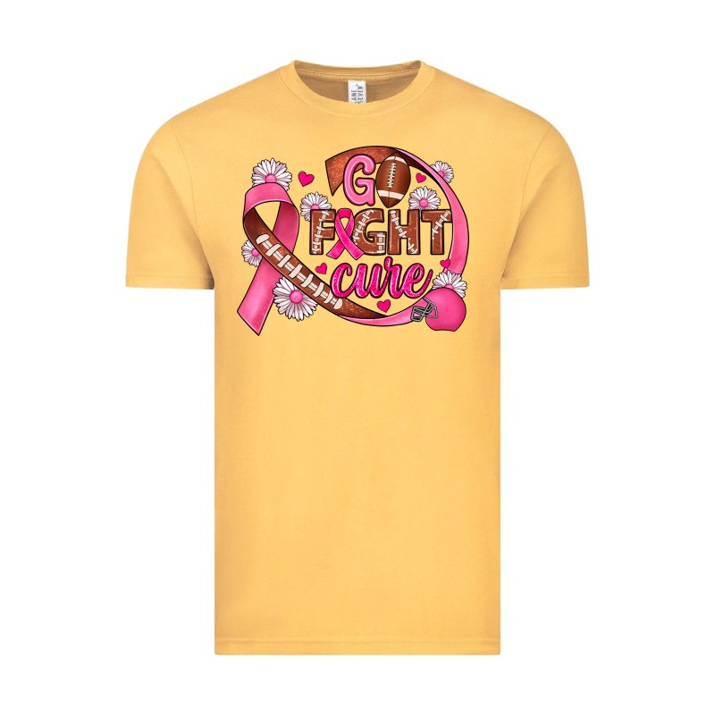 Breast Cancer Go Fight Cure Football Vintage Tee by JahusDesignShop | Teevron