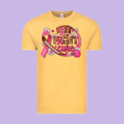 Breast Cancer Go Fight Cure Football Vintage Tee Designed By Jahusdesignshop
