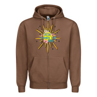 Chestnut here comes the sun Zipper Hoodie - MaliasSmallBusiness