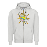 Dove Grey here comes the sun Zipper Hoodie - MaliasSmallBusiness