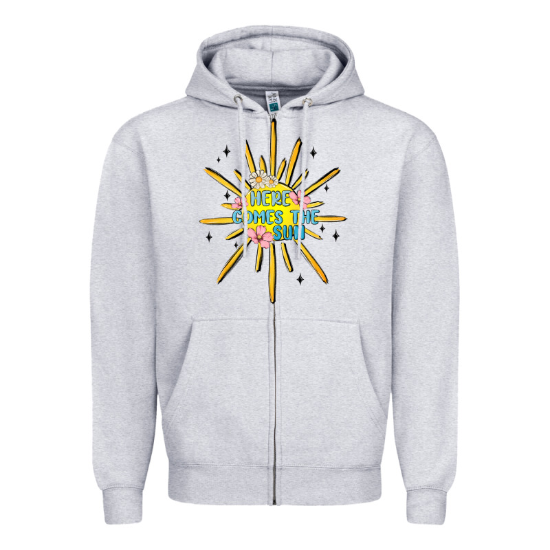 Here Comes The Sun Zipper Hoodie by MaliasSmallBusiness | Teevron