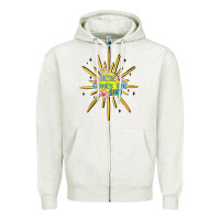Oatmeal Heather here comes the sun Zipper Hoodie - MaliasSmallBusiness