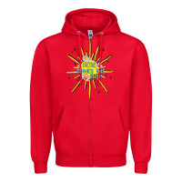 Red here comes the sun Zipper Hoodie - MaliasSmallBusiness