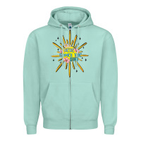 Seafoam here comes the sun Zipper Hoodie - MaliasSmallBusiness