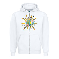White here comes the sun Zipper Hoodie - MaliasSmallBusiness