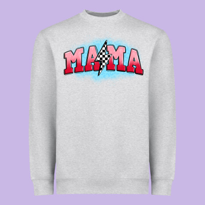 Mama Lightning Bolt Heavyweight Sweatshirt Designed By Jahusdesignshop