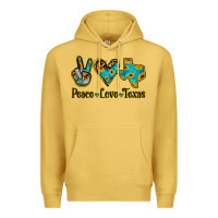 Antique Gold Peace Love Texas Premium Hoodie - Bettercallsaul