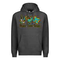 Charcoal Heather Peace Love Texas Premium Hoodie - Bettercallsaul