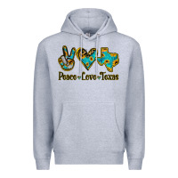 Heather Grey Peace Love Texas Premium Hoodie - Bettercallsaul