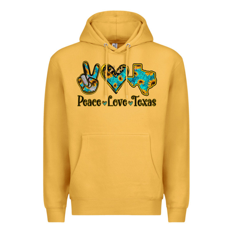 Peace Love Texas Premium Hoodie by Bettercallsaul | Teevron