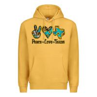 Mustard Peace Love Texas Premium Hoodie - Bettercallsaul