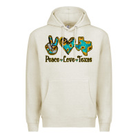 Oatmeal Heather Peace Love Texas Premium Hoodie - Bettercallsaul