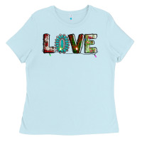 Baby Blue love christmas gemstone Ladies Tee - AdoDesignShop