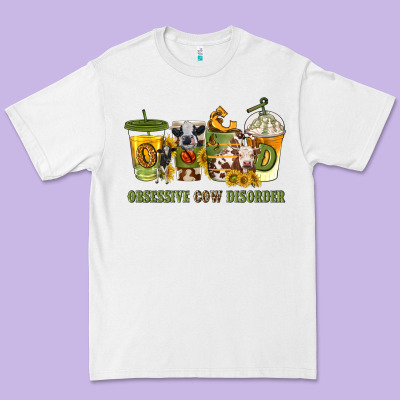 Obsessive Cow Disorder Coffee Cups Premium Tee Designed By Texasbilliewilder