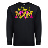 Black Softball Mom Breast Cancer Premium Sweatshirt - BundleAndBundleShop