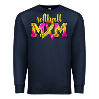 Navy Softball Mom Breast Cancer Premium Sweatshirt - BundleAndBundleShop