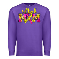 Purple Softball Mom Breast Cancer Premium Sweatshirt - BundleAndBundleShop