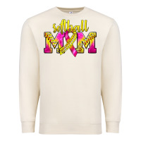 Sandshell Softball Mom Breast Cancer Premium Sweatshirt - BundleAndBundleShop