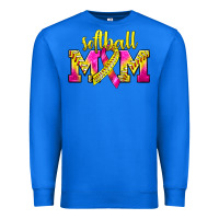 True Royal Softball Mom Breast Cancer Premium Sweatshirt - BundleAndBundleShop