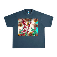 Midnight Navy baseball leopard turquoise cactus sunflower Urban Heavy Tee - JahusDesignShop