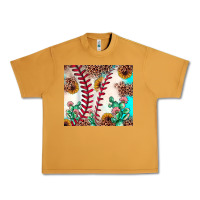 Peanut Butter baseball leopard turquoise cactus sunflower Urban Heavy Tee - JahusDesignShop