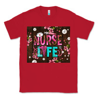 Red nurse life with pearls Classic Tee - AdoDesignShop