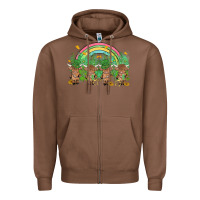 St Patrick's Day Baby Highland Cow Zipper Hoodie | Teevron