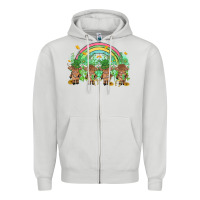 Dove Grey st patrick's day baby highland cow Zipper Hoodie - MaliasSmallBusiness