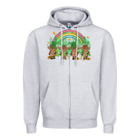 Heather Grey st patrick's day baby highland cow Zipper Hoodie - MaliasSmallBusiness