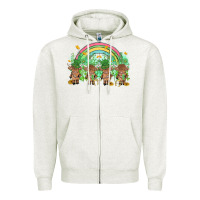 Oatmeal Heather st patrick's day baby highland cow Zipper Hoodie - MaliasSmallBusiness