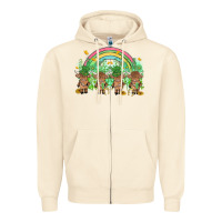 Sandshell st patrick's day baby highland cow Zipper Hoodie - MaliasSmallBusiness