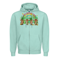 Seafoam st patrick's day baby highland cow Zipper Hoodie - MaliasSmallBusiness