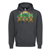 Smoke st patrick's day baby highland cow Zipper Hoodie - MaliasSmallBusiness