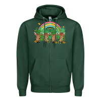Sports Green st patrick's day baby highland cow Zipper Hoodie - MaliasSmallBusiness