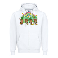White st patrick's day baby highland cow Zipper Hoodie - MaliasSmallBusiness
